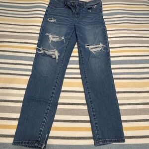 American Eagle Outfitters Blue Skinny Jeans Distressed